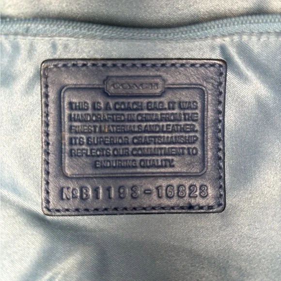 Coach Kristin Elevated limited edition Navy Leather Satchel No. B1193- 16823 - Picture 12 of 14